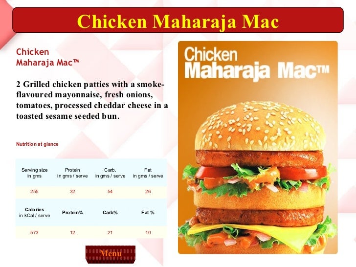 chicken maharaja mac price in india